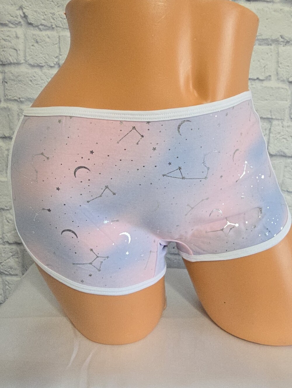 PINK Victoria's Secret Constellation Tie Dye Pastel Galaxy Boyshort Panty XL New